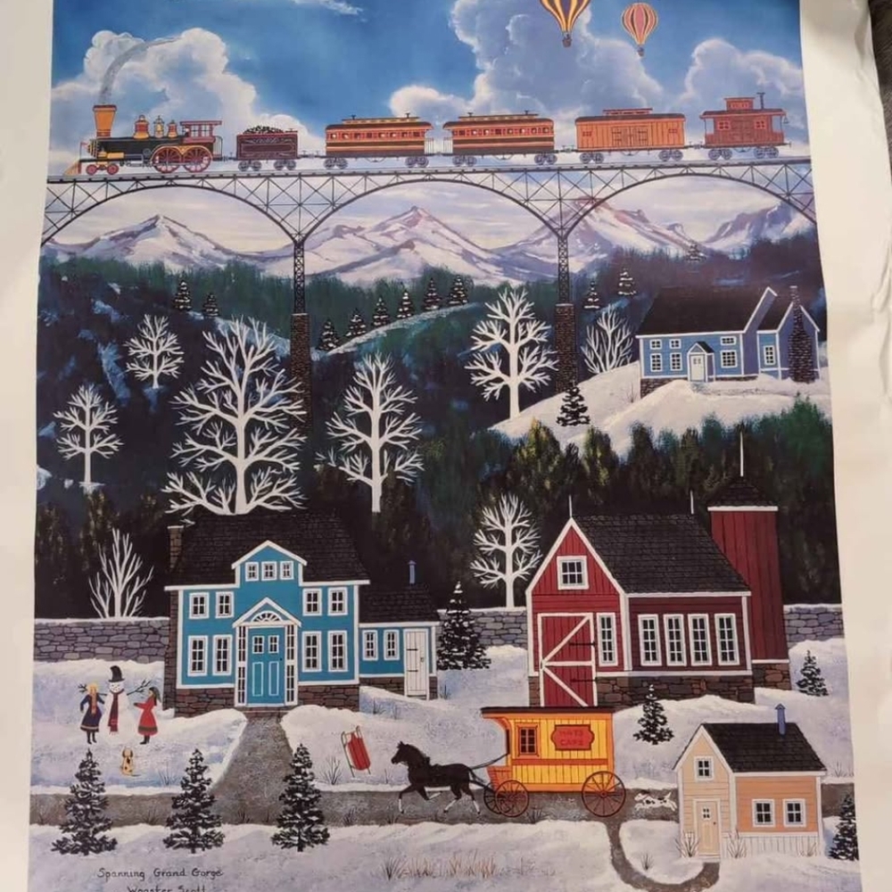 Wooster Scott Signed Print Of "Spanning Grand Gorge"